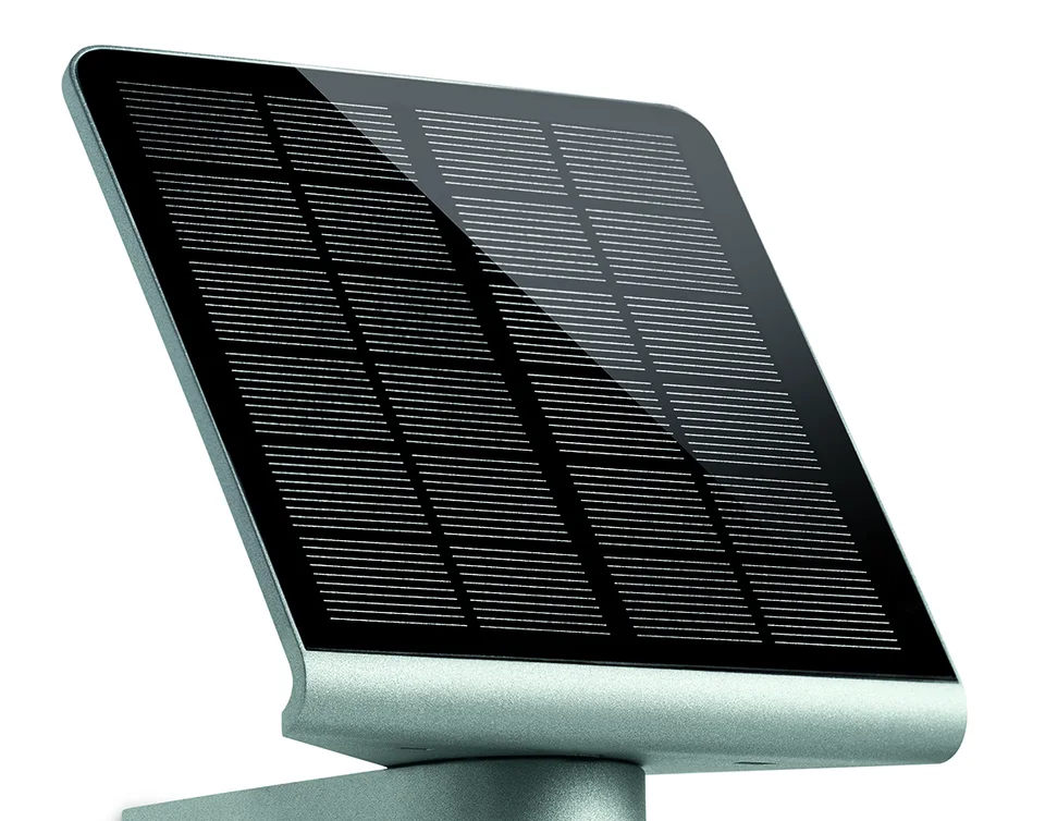 Detail cropped from the main photograph: XSolar L-S Silver solar panel